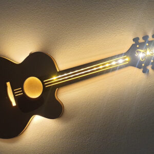 Ξύλινο φωτιστικό τοίχου ακουστική κιθάρα