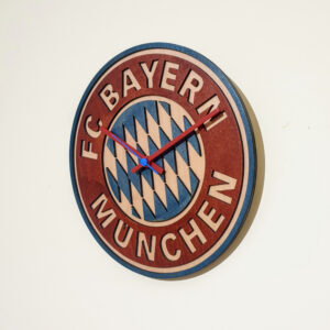 Χειροποίητο ξύλινο ρολόι τοίχου Bayern Munchen FC