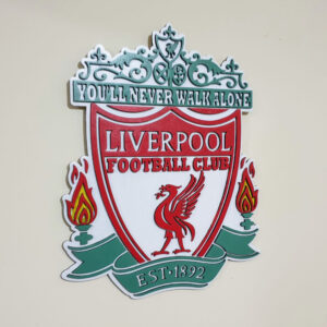 Χειροποίητο ξύλινο διακοσμητικό τοίχου λογότυπο Liverpool