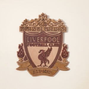 Χειροποίητο ξύλινο διακοσμητικό τοίχου λογότυπο Liverpool