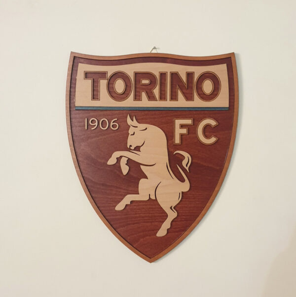 Xειροποίητο ξύλινο λογότυπο διακοσμητικό Torino fc