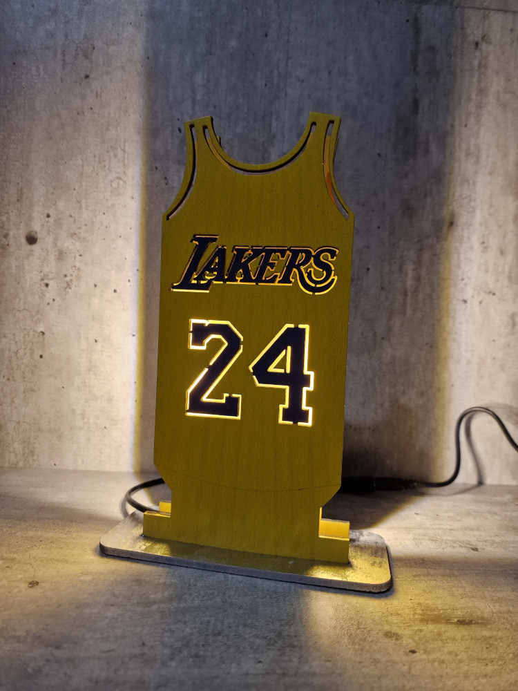 ξύλινο φωτιστικό γραφείου Lakers NBA