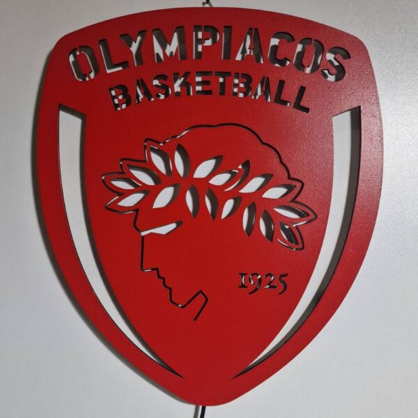 Laser Cut Φωτιστικό τοίχου Olympiacos B.C. - Image 2